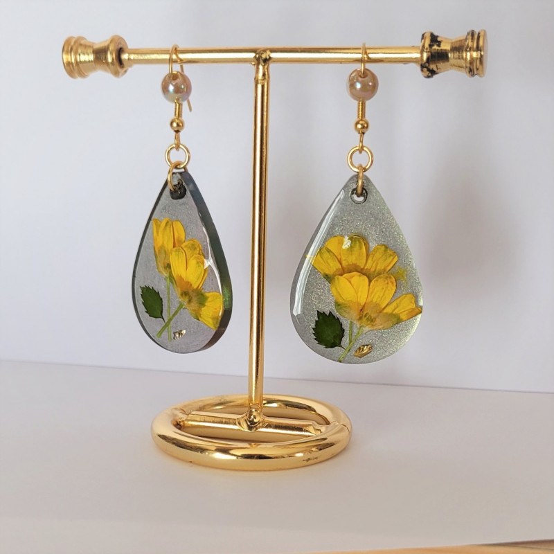 Boucles d'oreilles  Boutons d'or