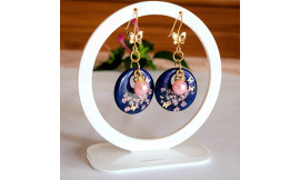 Boucles d'oreilles  Frissons bleu