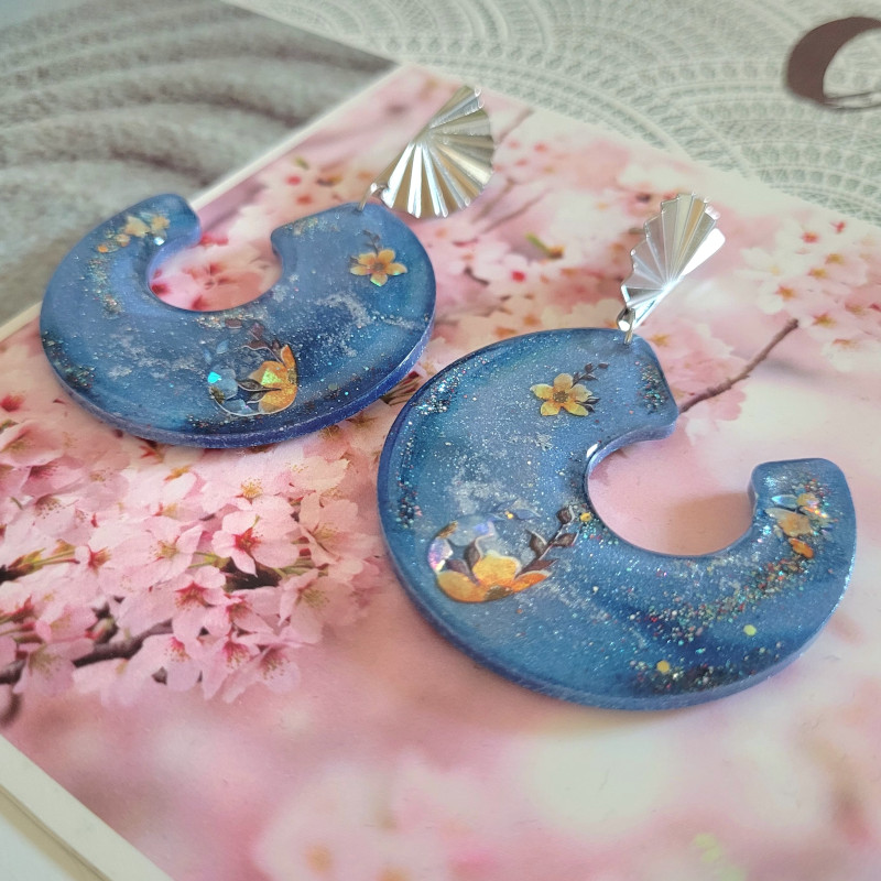 Boucles d'oreilles Siblue